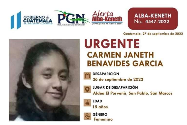 Hallan sin vida a adolescente que tenía Alerta Alba Keneth