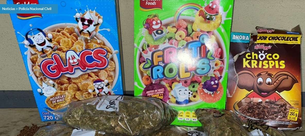 Los sorprenden cuando llevaban marihuana en cajas de cereal