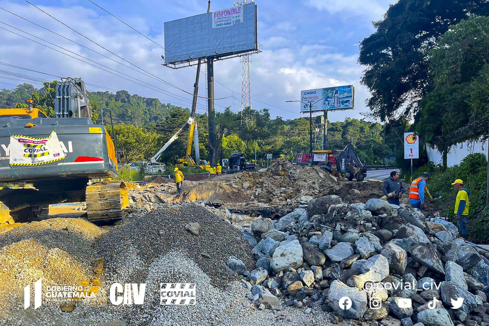 Otro fin de semana con cierre vehicular en el km. 11.5 carretera a El Salvador