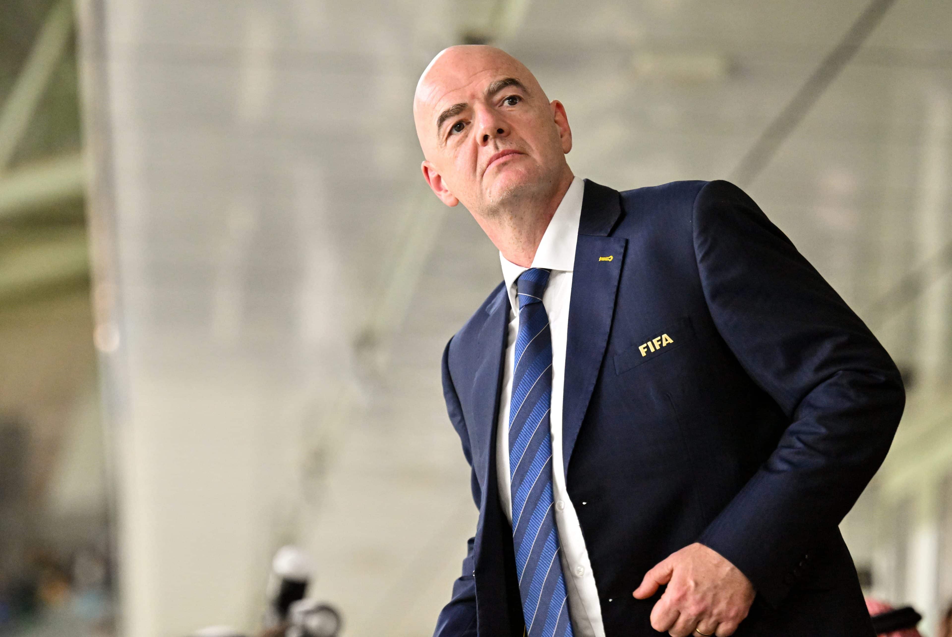Gianni Infantino durante un partido en Qatar. (Foto La Red: FIFA)