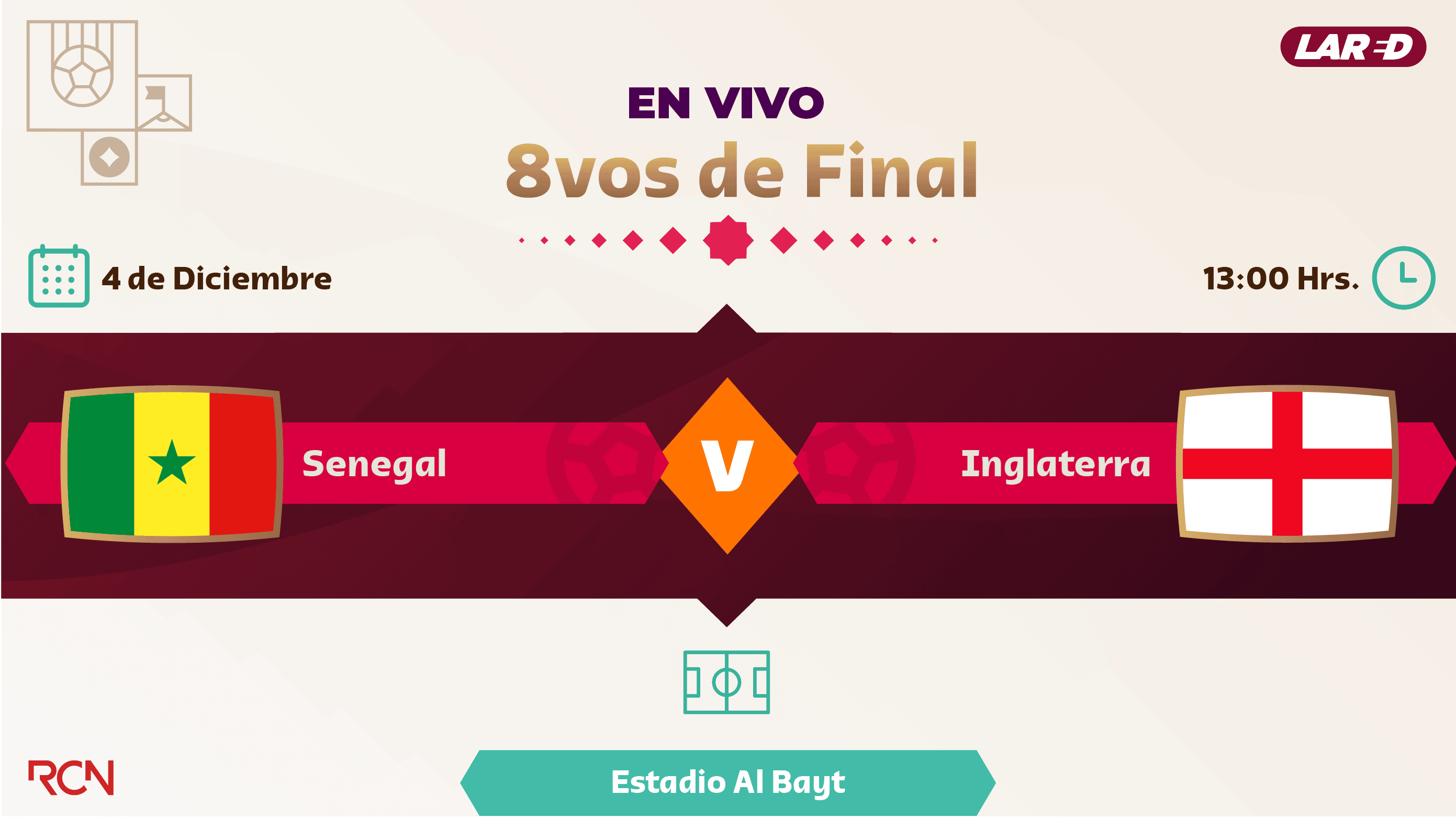 En vivo Senegal vs Inglaterra Mundial