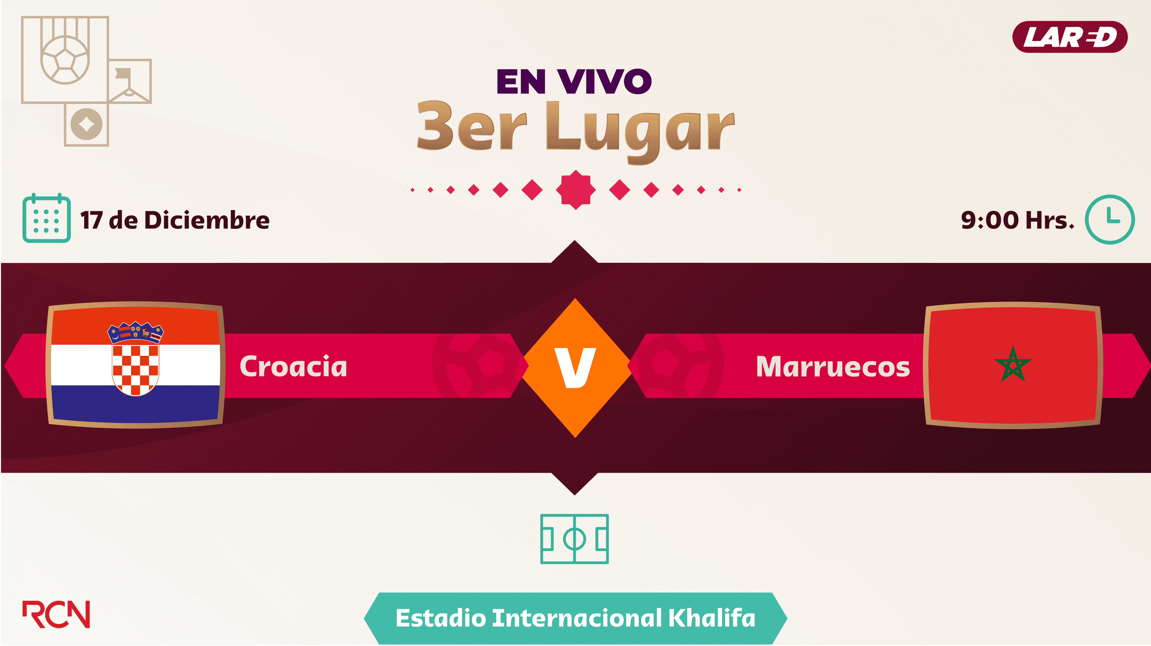 En vivo Croacia Marruecos Mundial