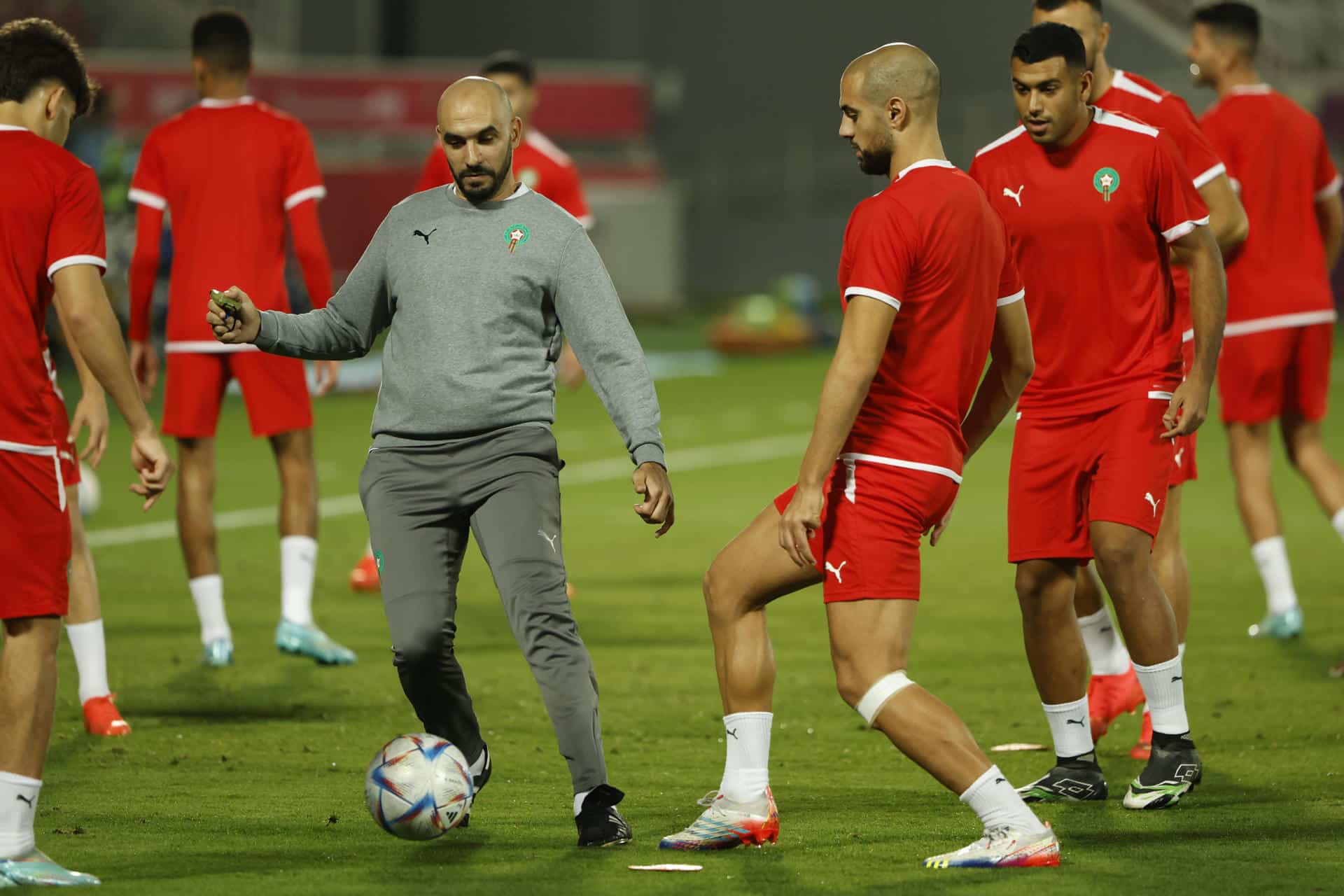 Regragui y Munir vs España Mundial