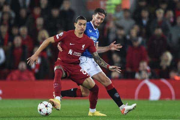 El jugador del Liverpool, Darwin Núñez. EFE/EPA/Peter Powell
