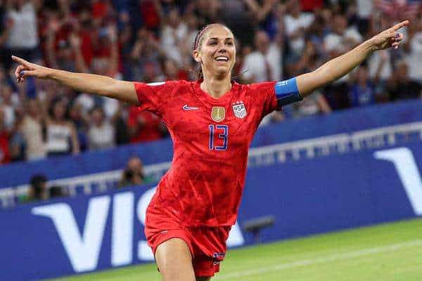 La jugadora de Estados Unidos, Alex Morgan, en una foto de archivo. EFE/ Srdjan Suki