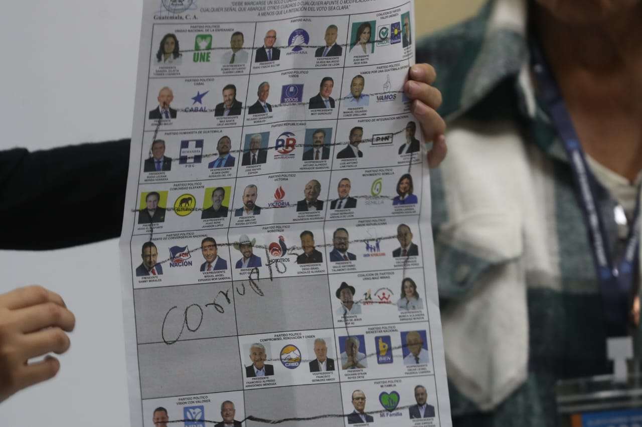 Papeletas guatemaltecos TSE Elecciones 2023