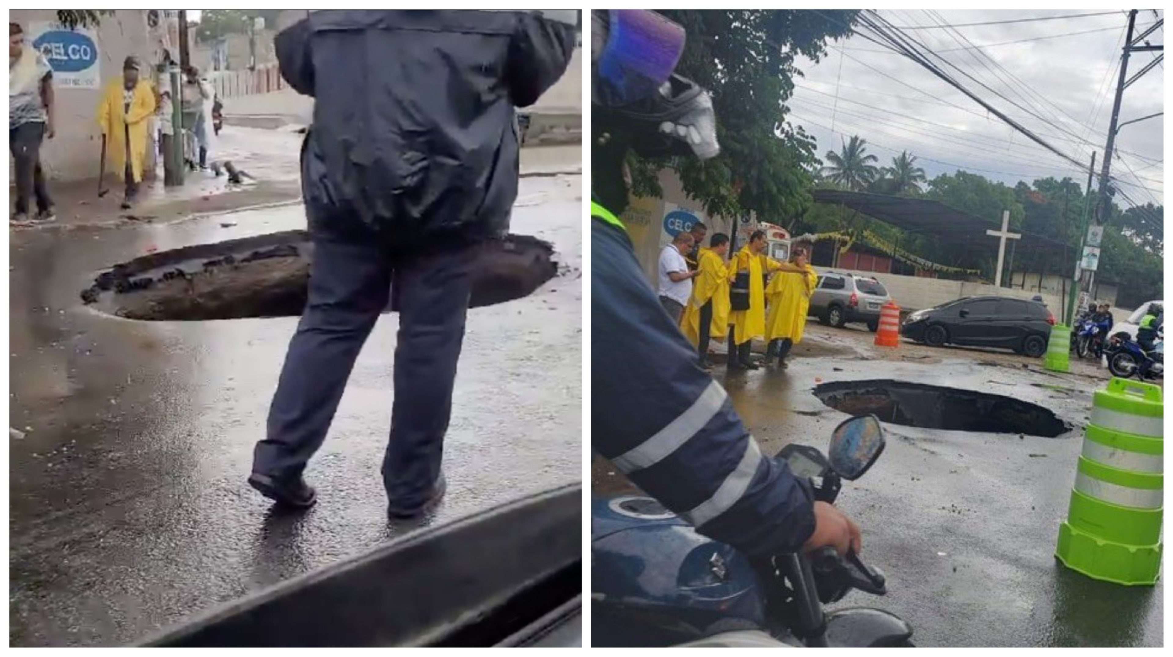 Nuevo agujero en Villa Nueva provoca tránsito lento