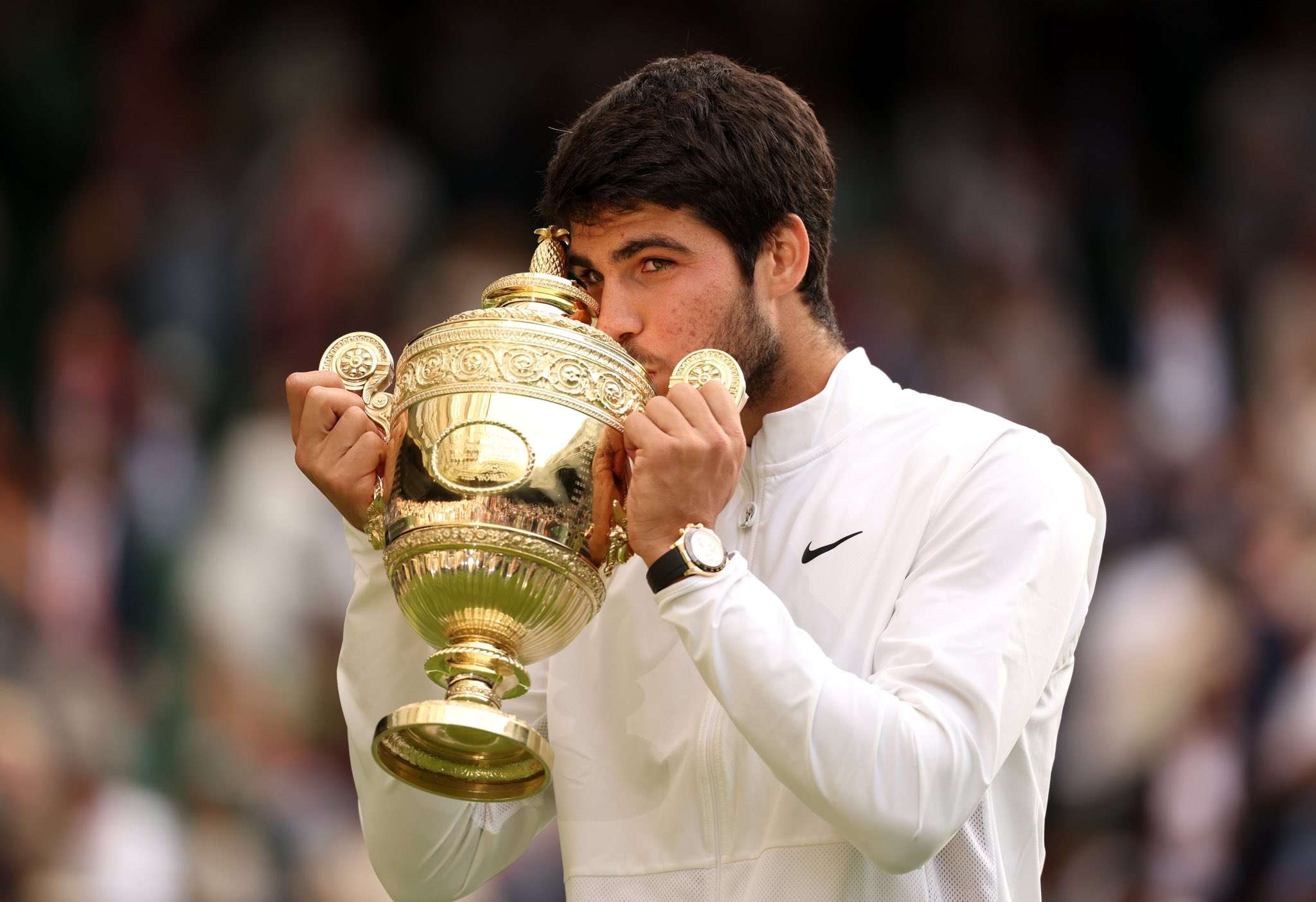Carlos Alcaraz tras ganar Wimbledon.