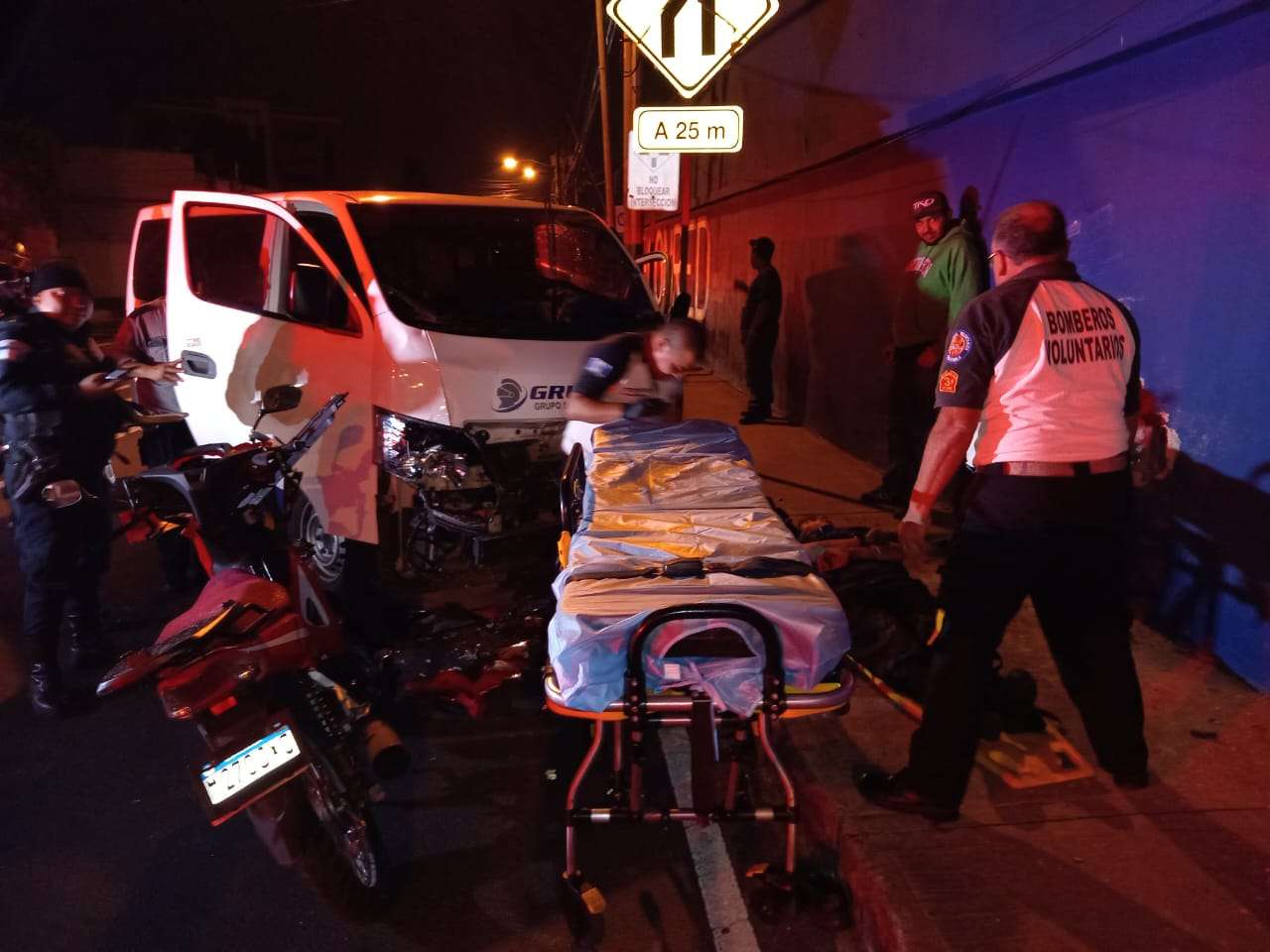 Motoristas con accidentes en las últimas horas