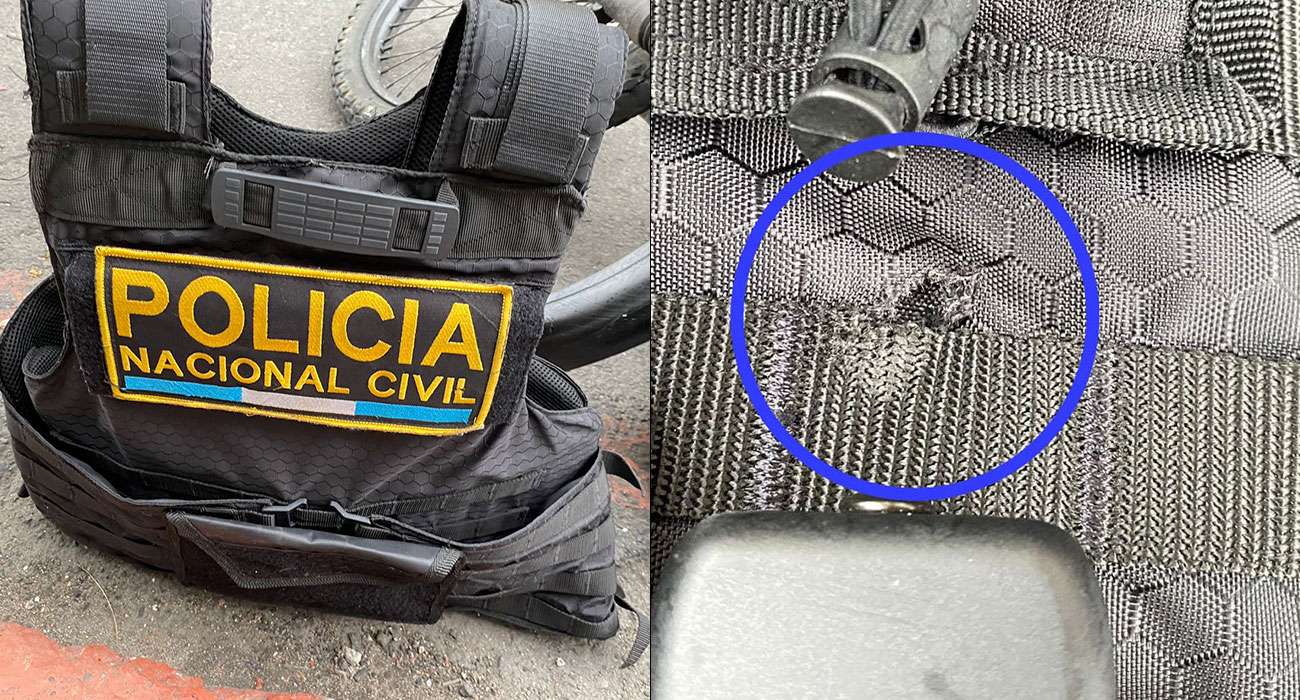 Chaleco antibalas evita trágica lesión a policía