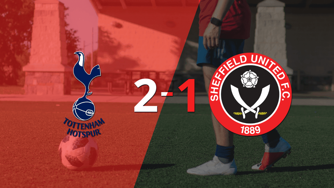 Tottenham sacó los 3 puntos en casa al vencer 2-1 a Sheffield United