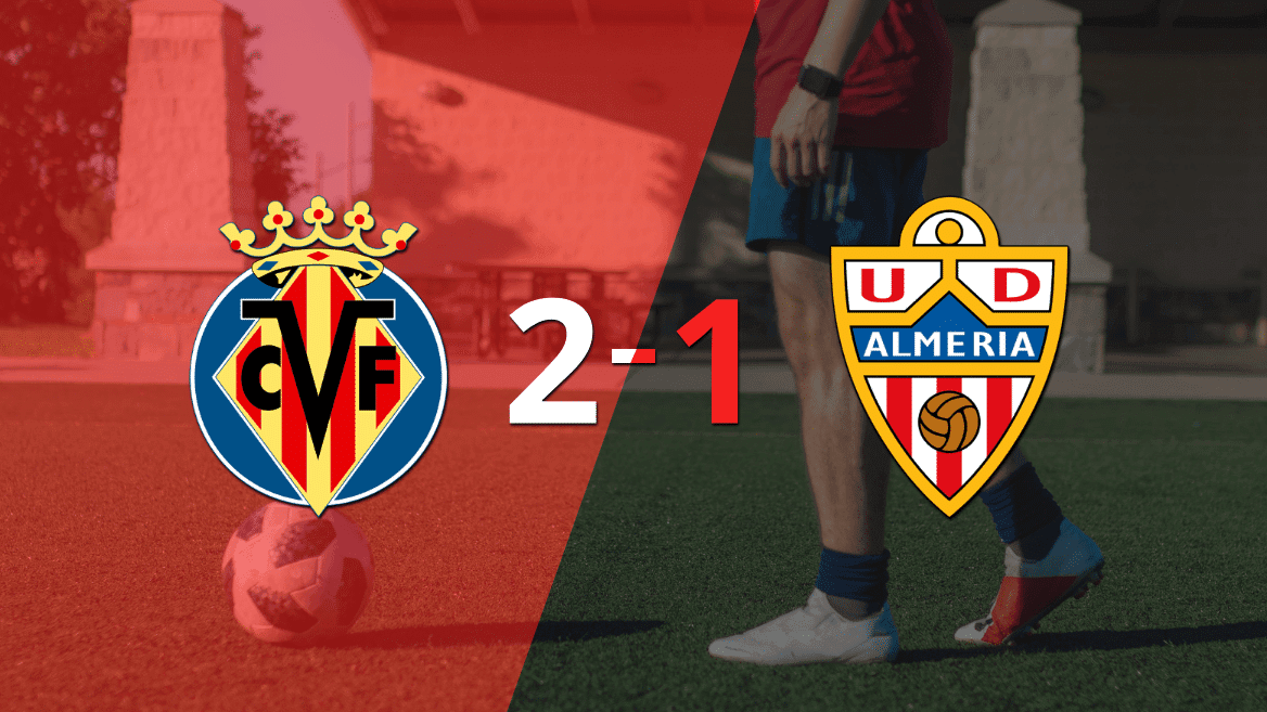 Villarreal le ganó a Almería en su casa por 2-1