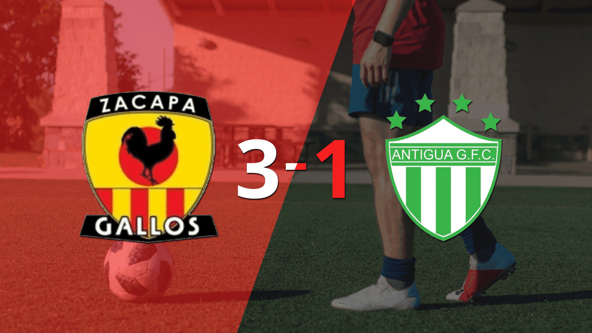Con dos goles de José Espinoza, Zacapa venció a Antigua GFC
