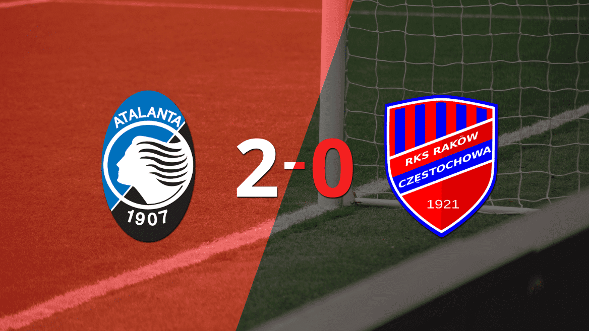 Atalanta derrotó 2-0 en casa a Rakow Czestochowa