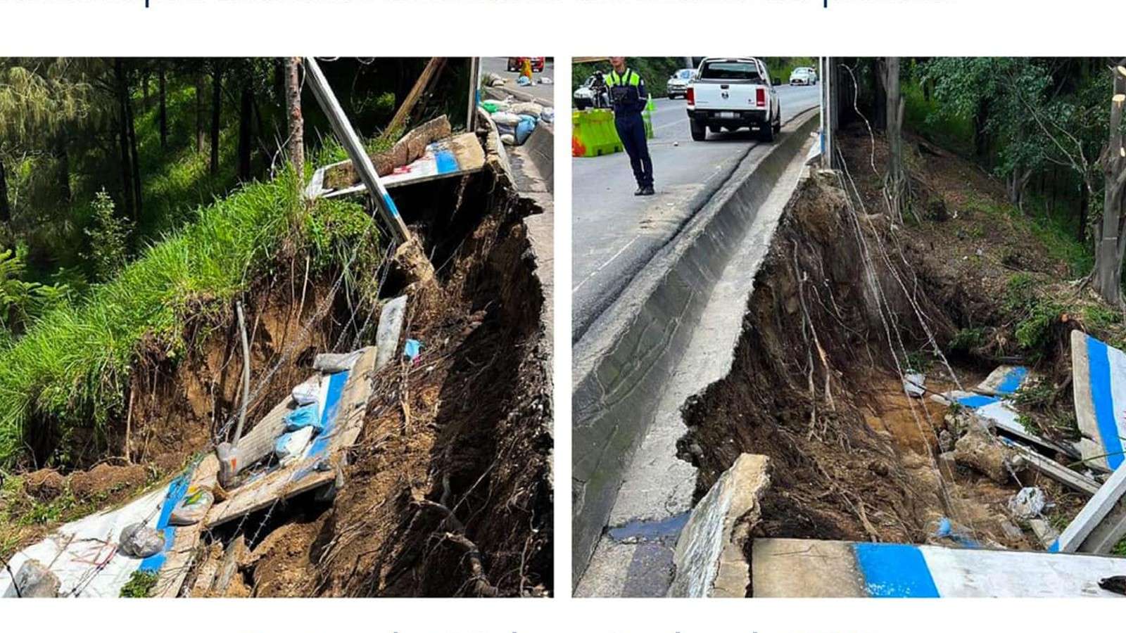 COVIAL da detalles del socavamiento en Km. 15.5, ruta que conecta con San Miguel Petapa.
