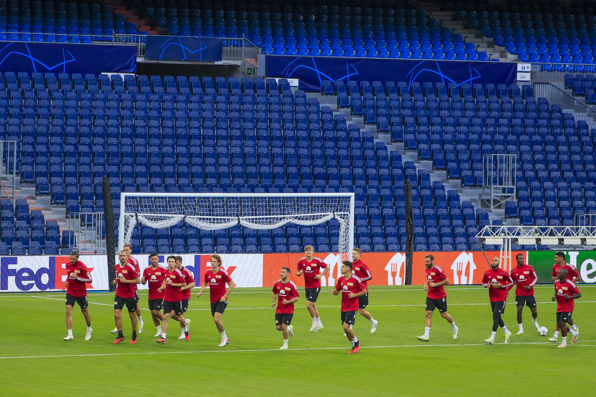 El Unión Berlín entrena en el Bernabéu con la duda del debut de Bonucci