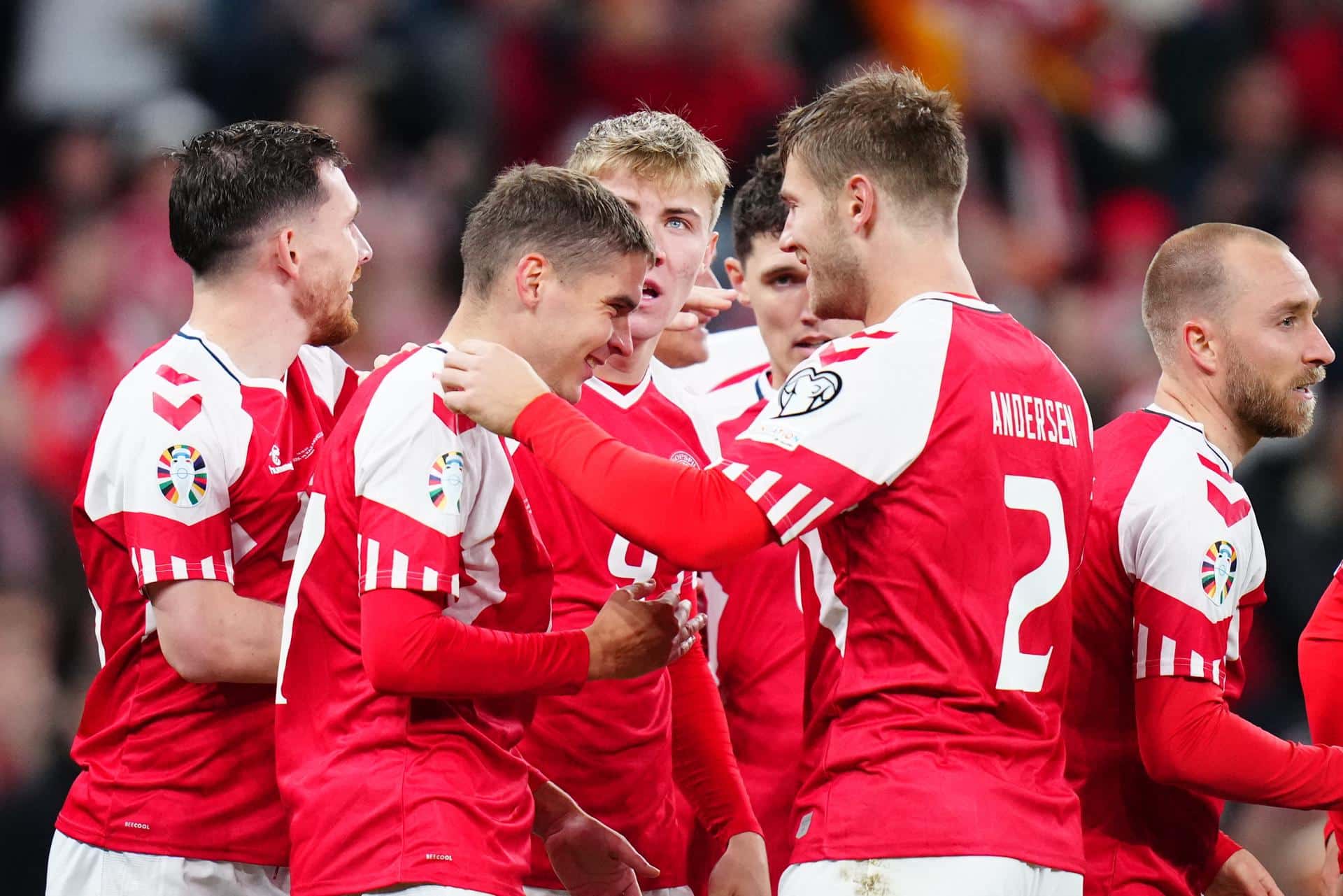 Dinamarca se impone ante Kazajistán en el camino a la Eurocopa 2024