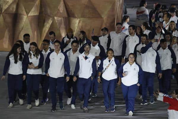 Guatemala Atletas independientes fueron registrados el pasado 20 de octubre, durante la inauguración de los Juegos Panamericanos 2023, en el estadio Nacional, en Santiago de Chile. EFE/Carlos Ortega