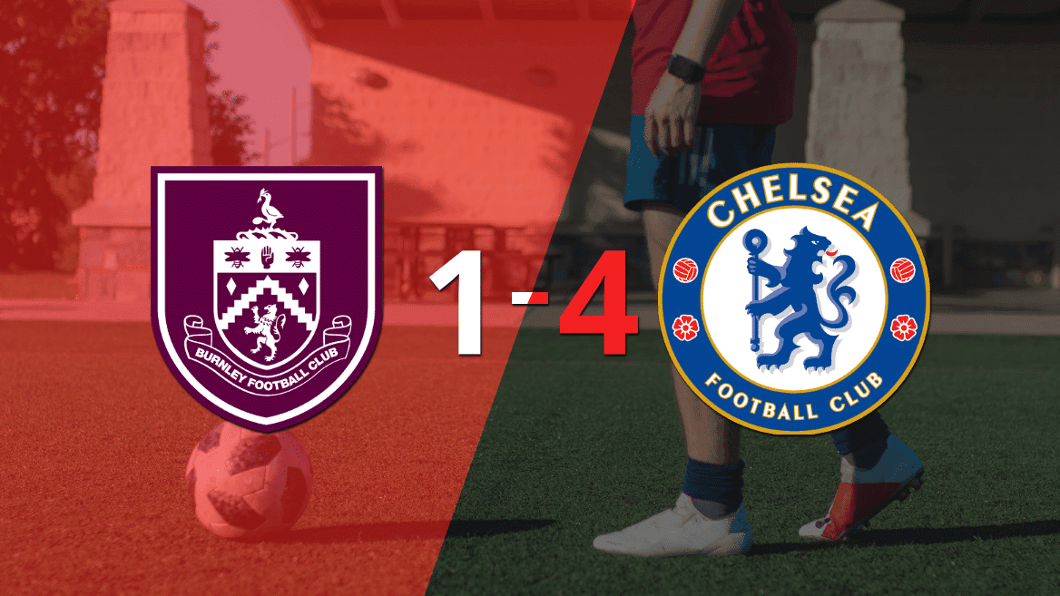De visitante, Chelsea goleó a Burnley con un contundente 4 a 1