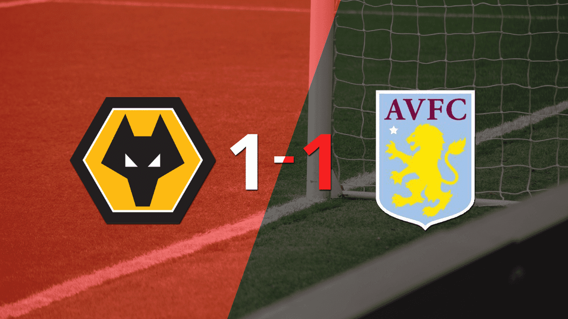 Wolverhampton logró sacar el empate de local frente a Aston Villa