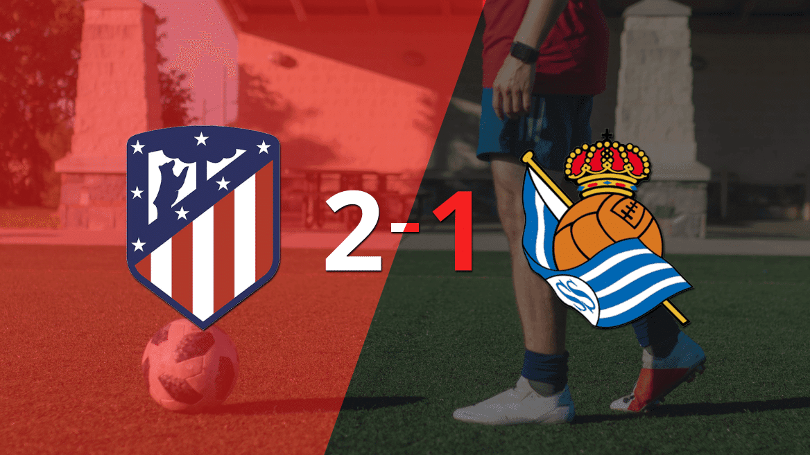 Atlético de Madrid sacó los 3 puntos en casa al vencer 2-1 a Real Sociedad