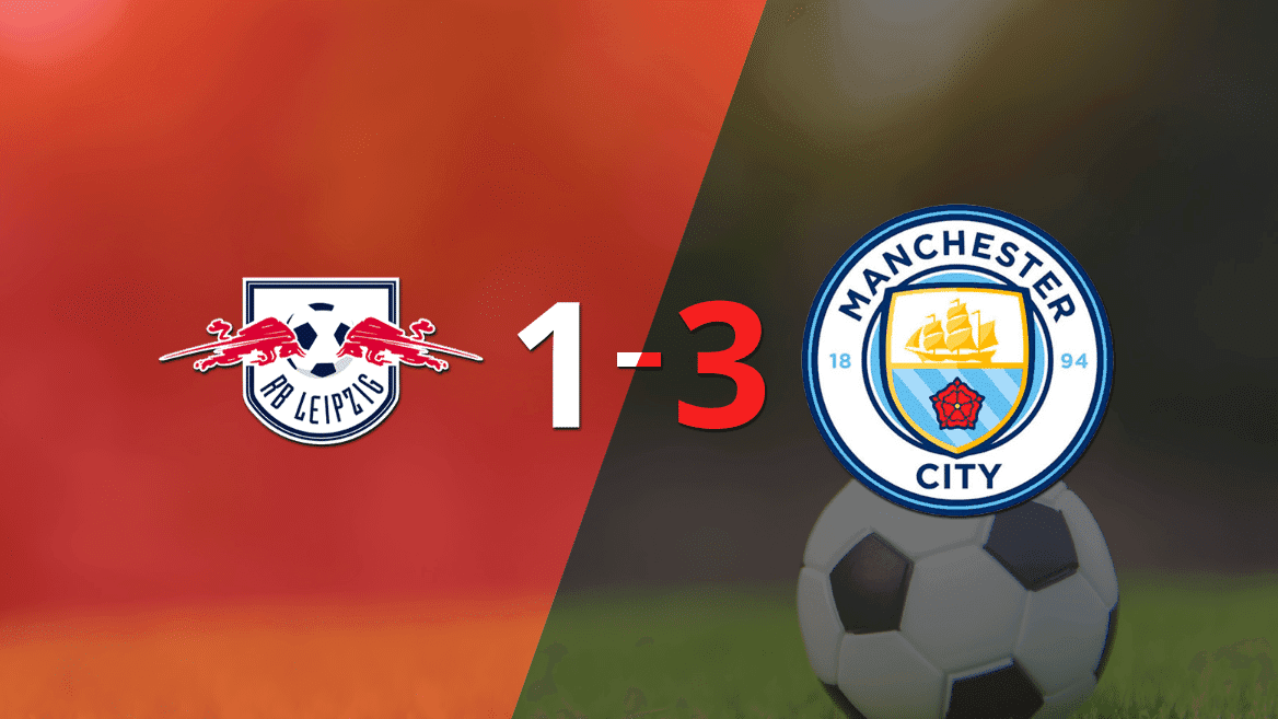 Muchos goles en la victoria de Manchester City como visitante ante RB Leipzig