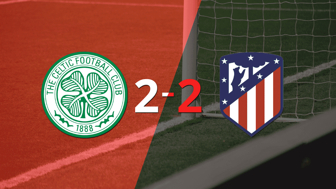 Vibrante 2-2 entre Celtic y Atlético de Madrid