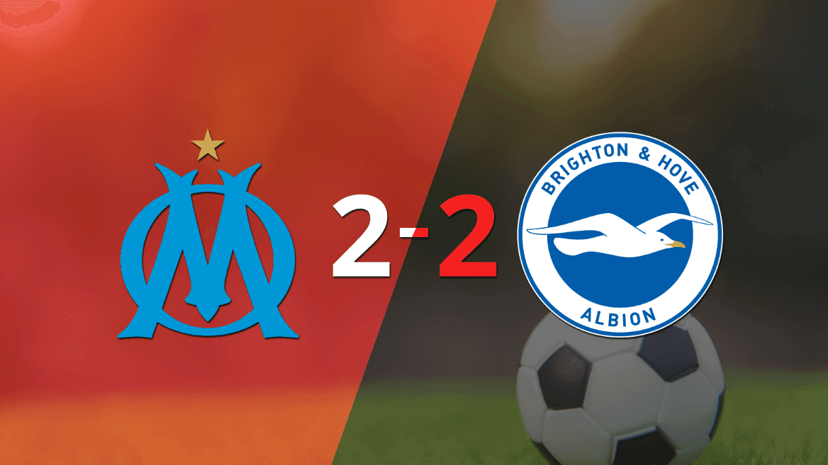 Olympique de Marsella y Brighton and Hove igualaron 2 a 2