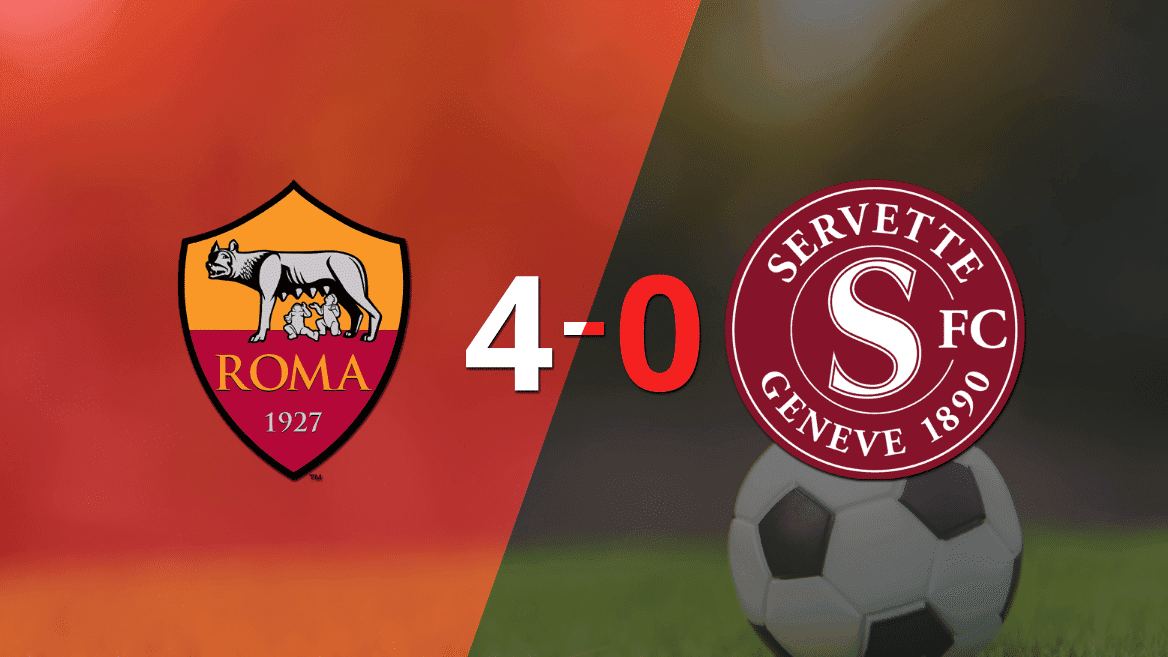 Doblete de Andrea Belotti en la goleada de Roma frente a Servette