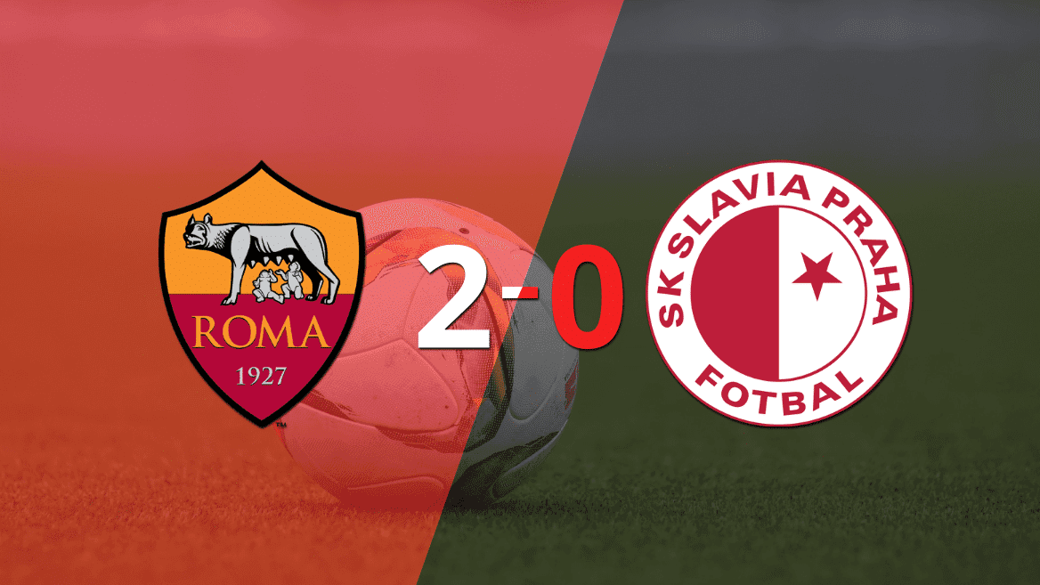 Derrota de Slavia Praga por 2-0 en su visita a Roma