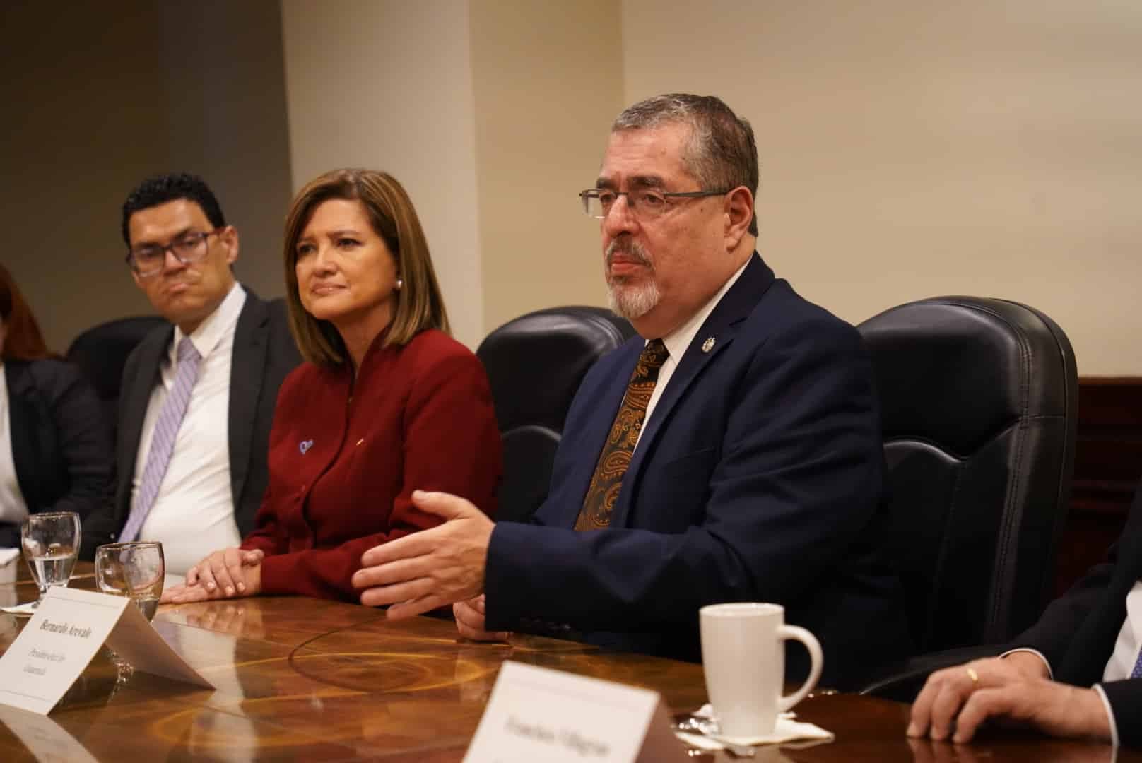 Bernardo Árevalo, Karin Herrera, Brian Nichols