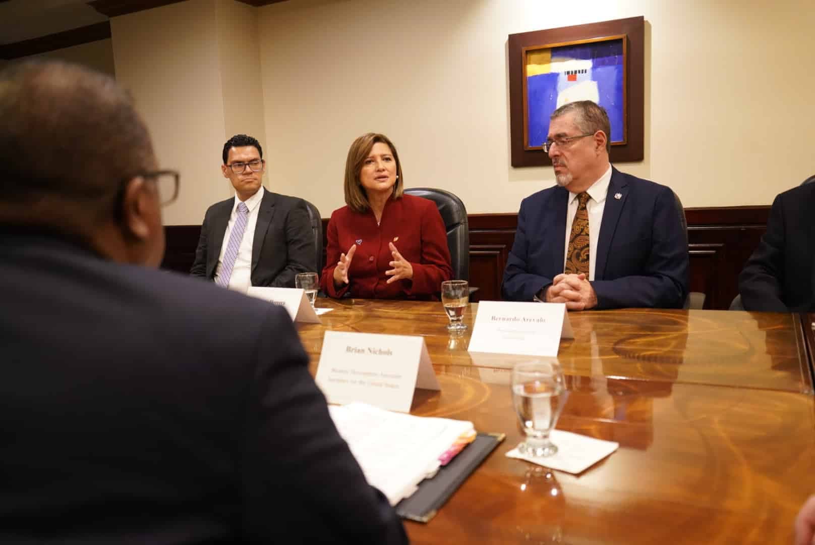Bernardo Árevalo, Karin Herrera, Brian Nichols