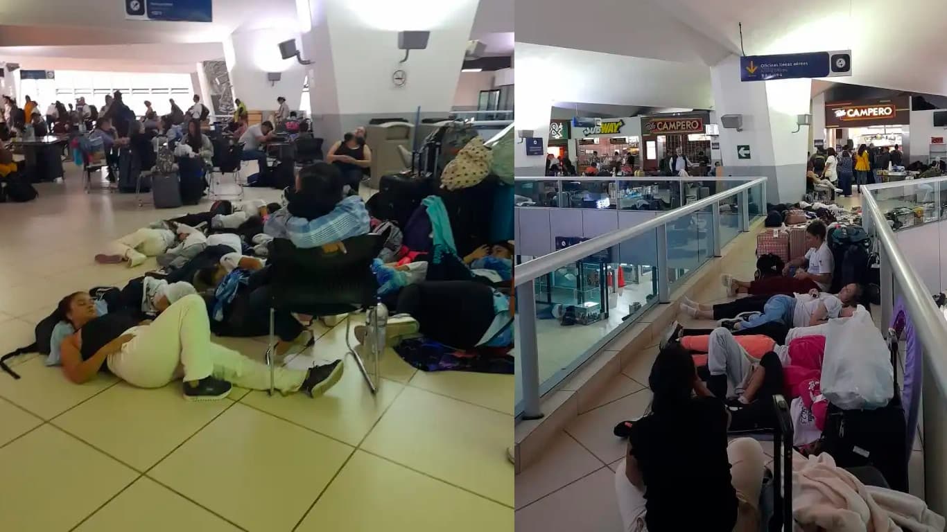 pasajeros Aeropuerto Internacional La Aurora