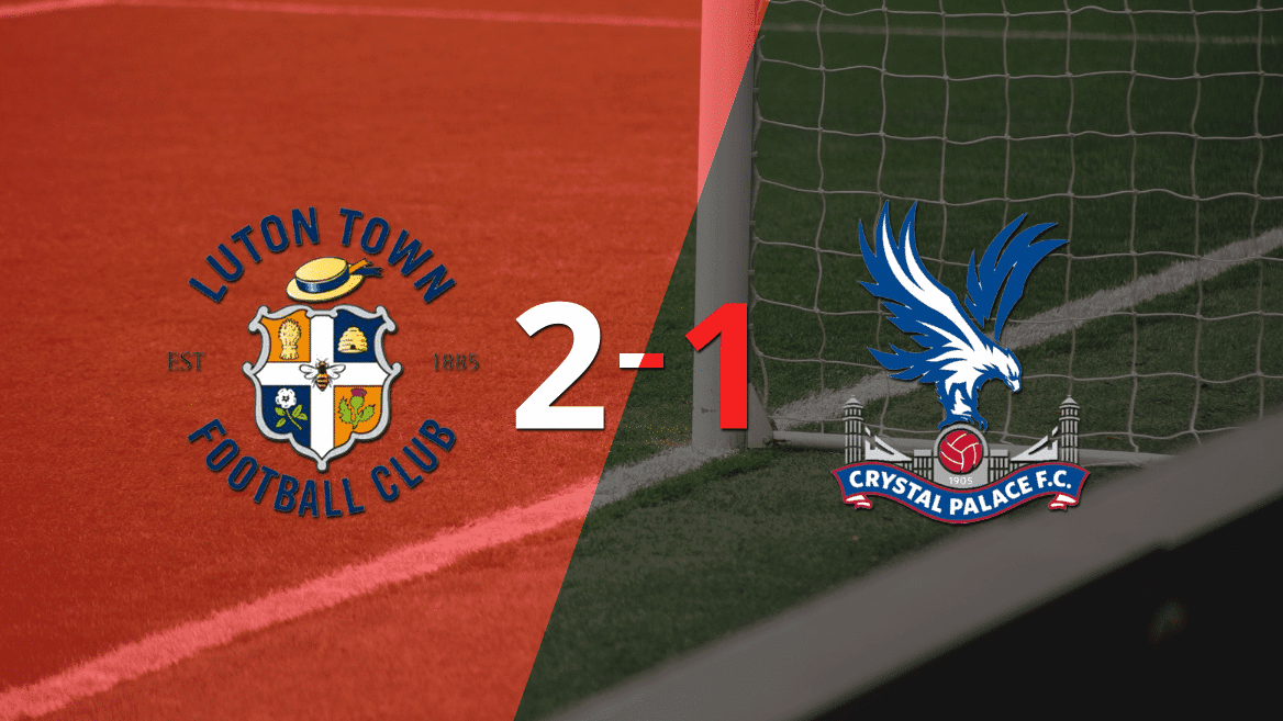 Luton Town logró una victoria de local por 2 a 1 frente a Crystal Palace