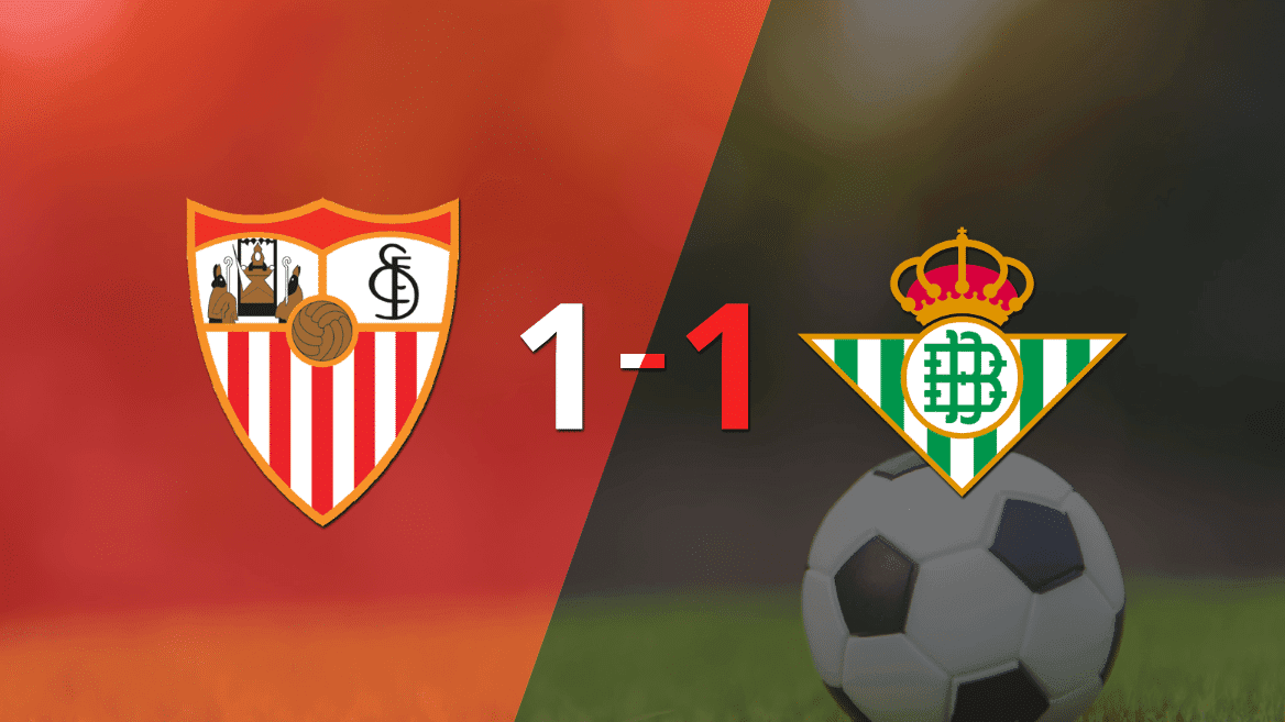 Sevilla y Betis empataron 1 a 1 en el Derbi de Sevilla