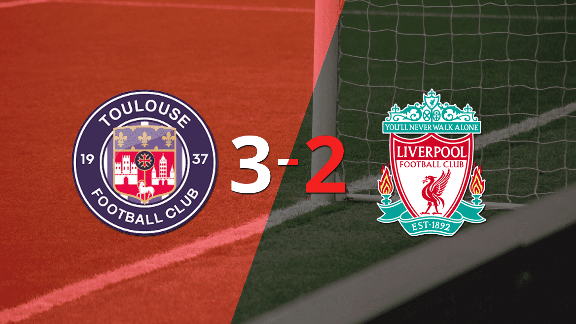 Liverpool cayó 3 a 2 en su visita a Toulouse