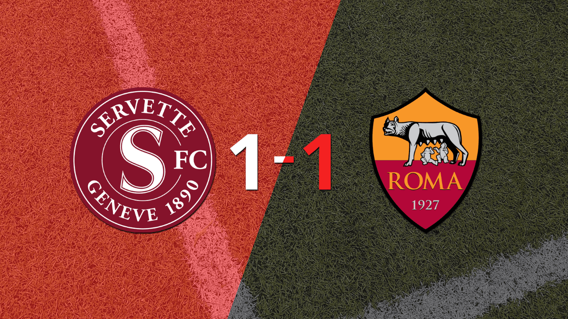 Servette no pudo en casa ante Roma y empataron 1-1