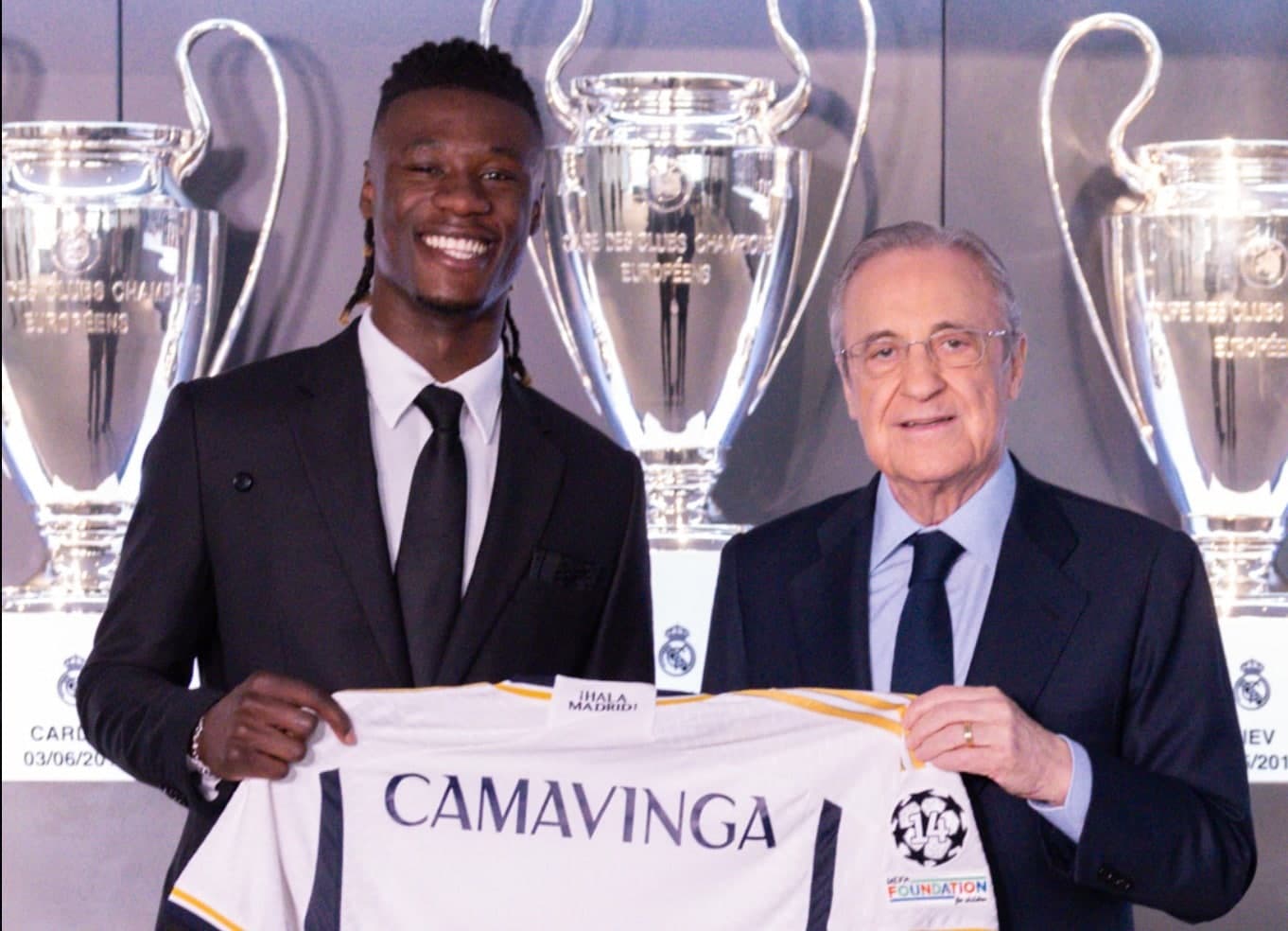 Real Madrid anunció la renovación del contrato del centrocampista francés Eduardo Camavinga, que expiraba en 2027