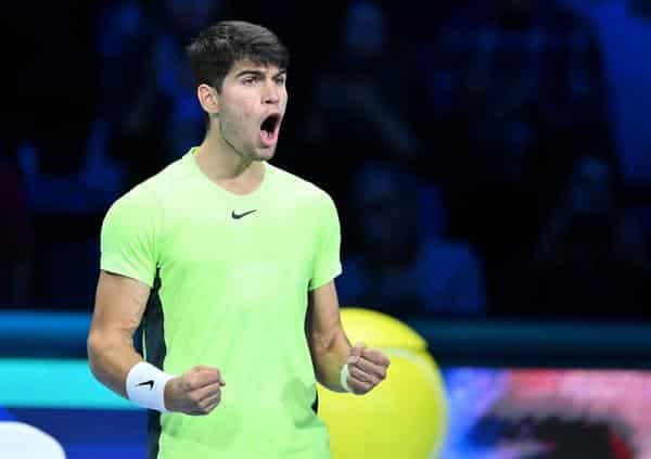 El tenista español Carlos Alcaraz en las Nitto ATP Finals. EFE/EPA/ALESSANDRO DI MARCO