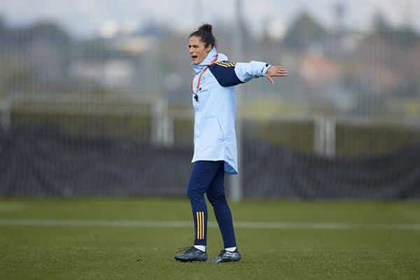 Montse Tomé, seleccionadora nacional, el pasado domingo en un enmtrenamiento. EFE/RFEF David Aliaga
