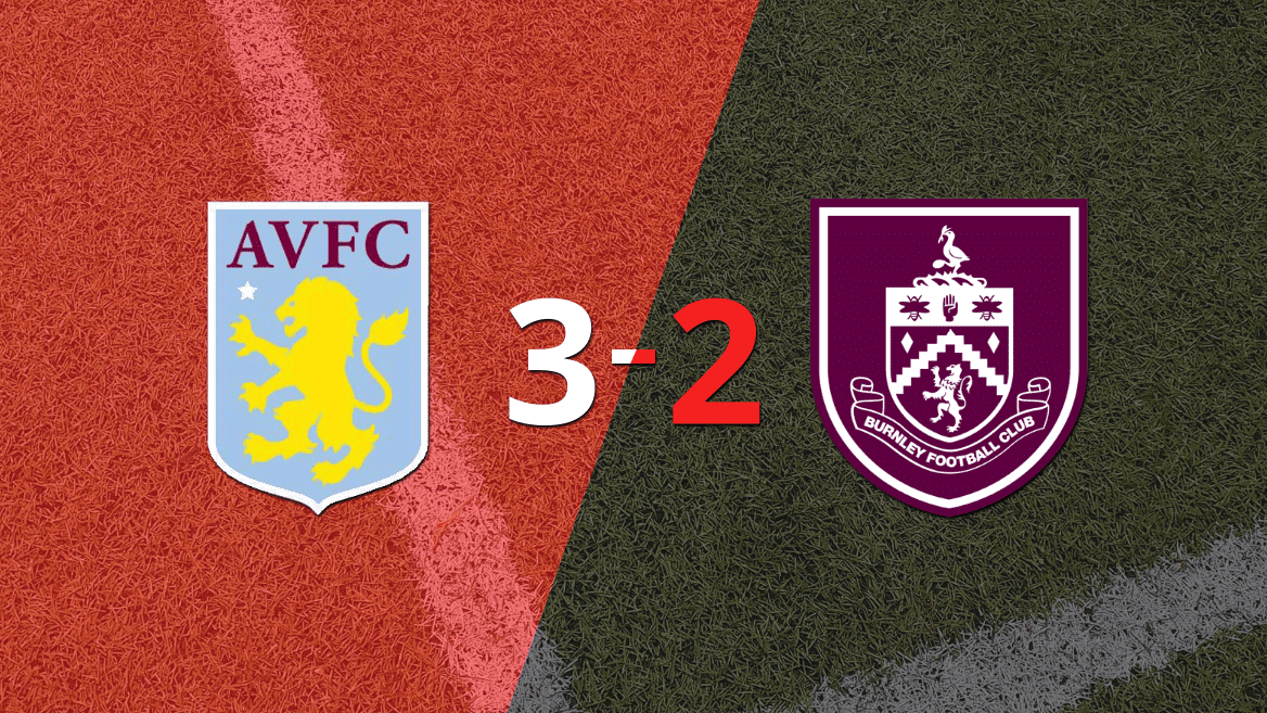 Aston Villa superó 3-2 a Burnley en un partidazo