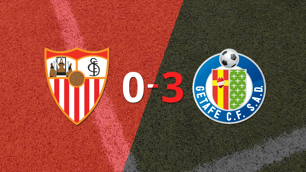 Getafe no tuvo piedad y goleó 3 a 0 en su visita a Sevilla