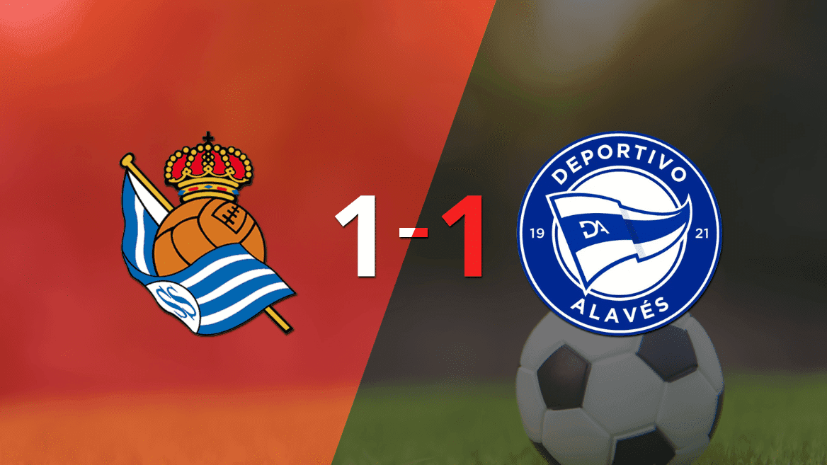 Alavés logró sacar el empate a 1 gol en casa de Real Sociedad