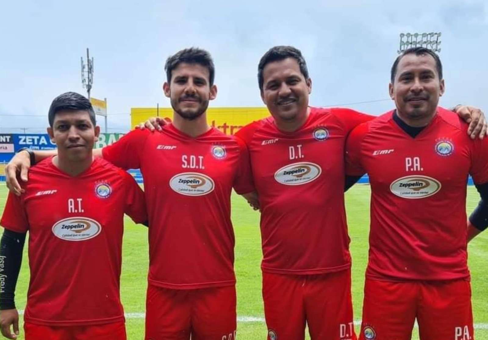 Xelajú MC Cuerpo Técnico Amarini Villatoro, Carlos David Rojas Salas, Benjamin Pérez, Fredy Alexander Sontay.