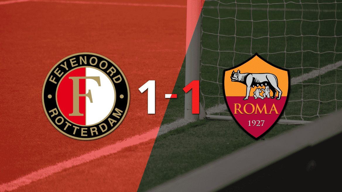 Con un empate 1 a 1, Feyenoord y Roma definen todo en el partido de vuelta