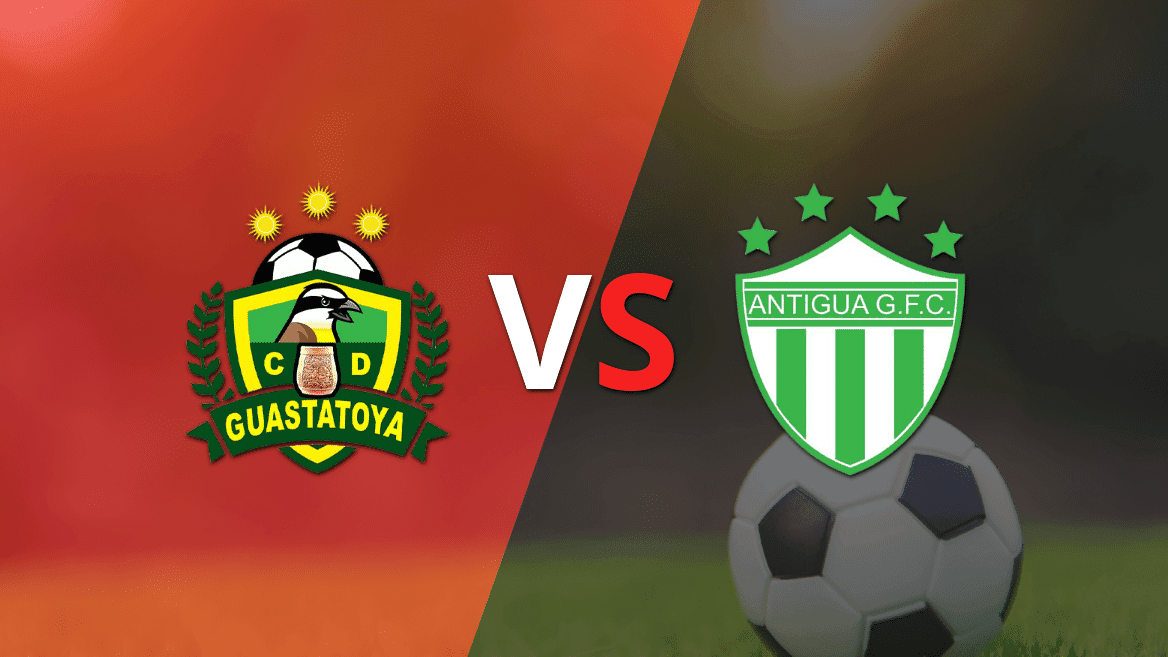 Guastatoya está venciendo 2-1 a Antigua GFC en el estadio Estadio David Cordon Hichos