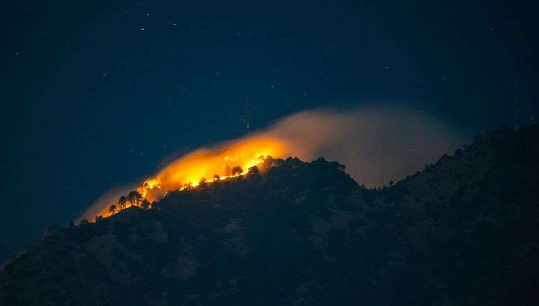 incendio volcán de agua
