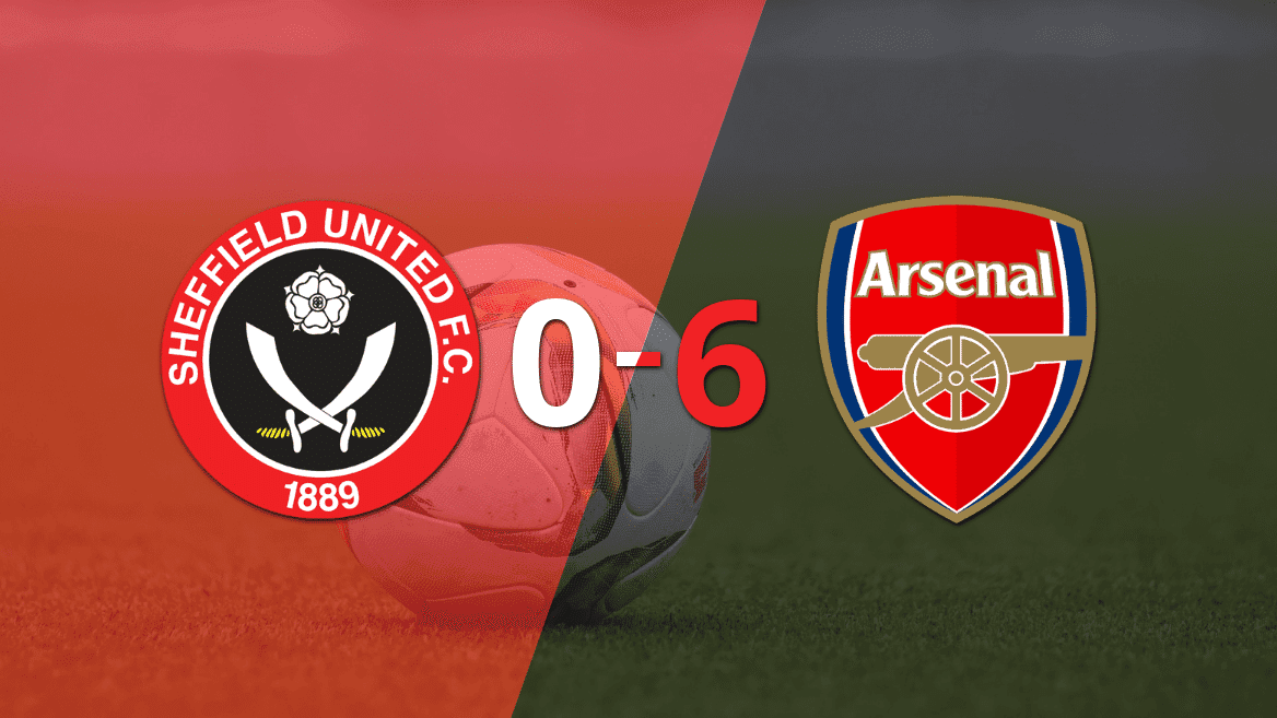 Contundente 6-0 de Arsenal en su visita a Sheffield United