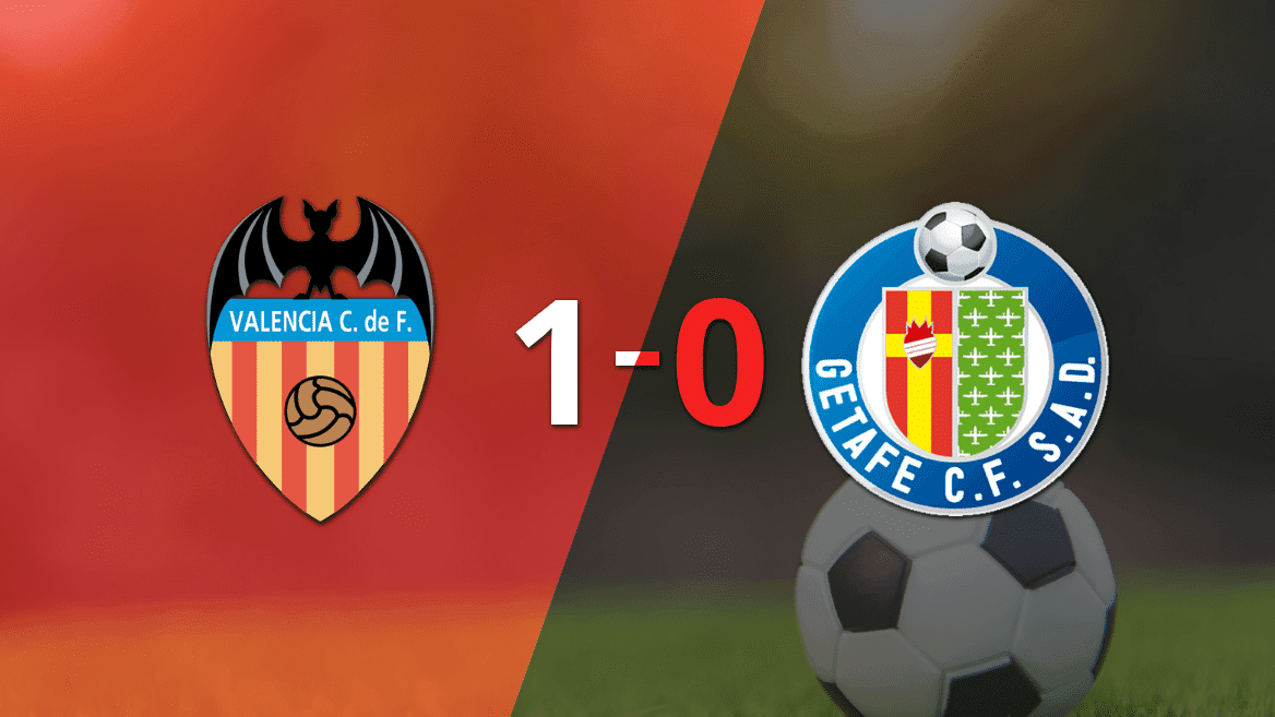 Valencia derrotó 1-0 a Getafe