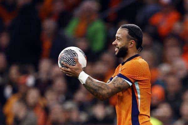 Memphis Depay, durante el partido de Países BAjos. EFE/EPA/MAURICE VAN STEEN